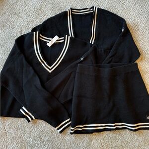 Alo varsity set in black
